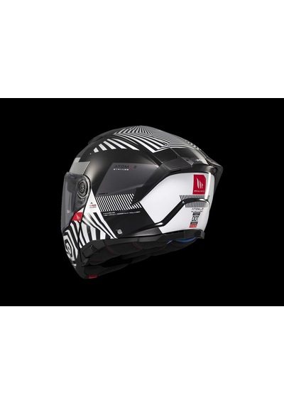 Mt Helmets Mt Atom 2 Strange B2 Çene Açılır Kask Siyah Beyaz
