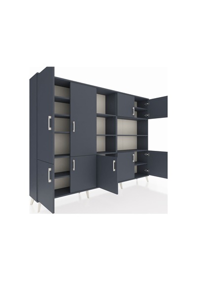 Arges Dolap 14 Raflı 9 Kapaklı 220x30x163 Antrasit-antrasit Antrasit-antrasit Arges Dolap 14 Raflı 9 Kapaklı 220x30x163 Antrasit-antrasit Antrasit-antrasit