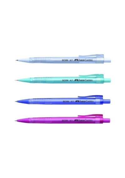 Faber Casell Econ 0.7 Uçlu Kalem Beyaz-mavi-mor-pembe 4'lü Set Çok Renkli