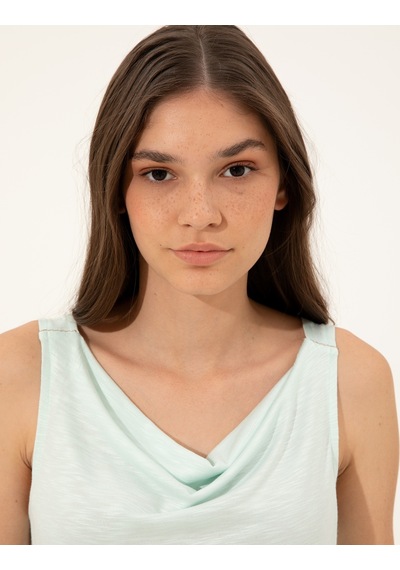 Pierre Cardin Kadın Aqua Tişört 50246191-vr007 Mavi