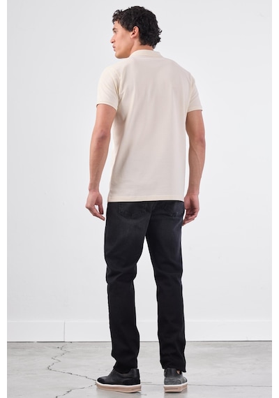 Dufy Ekru Düz Erkek T-shirt - Slim Fit Ekru
