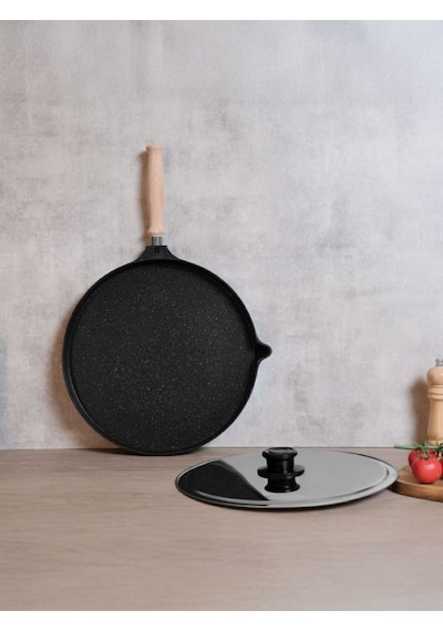 Black Lıne 34 Cm Döküm Balık Tavası Siyah