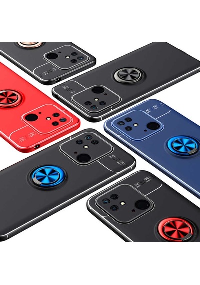Xiaomi Redmi 10C Kılıf Yüzüklü Magnetli Ravel Case Kapak