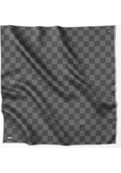 Belli Twill İpek Eşarp - 4104-59 Siyah Siyah