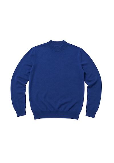 Battalmoda Erkek Büyük Beden İndigo Yarım Balıkçı Triko Kazak 3xl-4xl-5xl-6xl