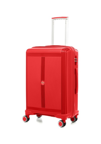 Unisex Jmy8101.19 John May Pp Silikon Valiz Orta Boy 67x41x29cm Kırmızı Kırmızı