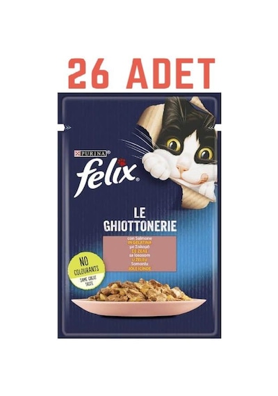 Purina Felix Somon Balıklı Konserve Yetişkin Kedi Maması 26 x 85 G