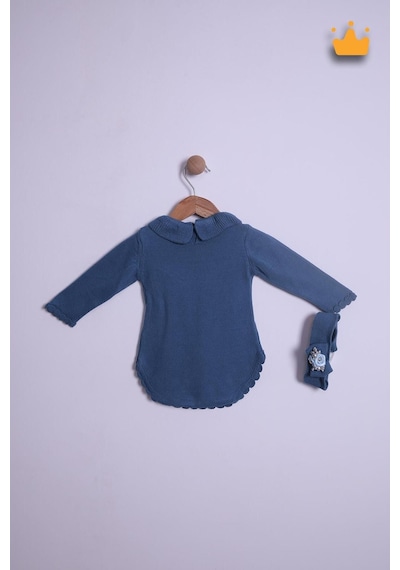 Babyhola Kız Bebek Triko Bandana Badi 2'li Set Yenidoğan Konsept Çekim Kostümü 9000 Mavi Babyhola Kız Bebek Triko Bandana Badi 2'li Set Yenidoğan Konsept Çekim Kostümü 9000 Mavi