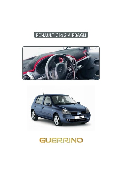 Renault Clio 2 Aırbaglıtorpido Koruma Halısı Gri Kenar