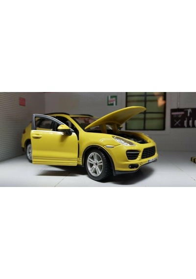 Burago Porsche Cayenne Turbo 1/24 Sarı Model Araba