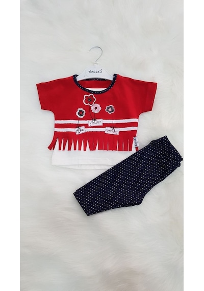 Candysbebe Necixs Kırmızı Taytlı Bebek Takımı Kırmızı