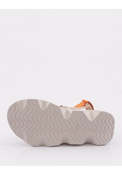 Dgn 3527 Kadin Leopar Desenli Kalin Taban Sandalet 3527-2027-R0171 Bej
