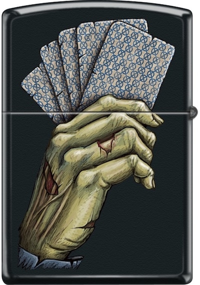 Zippo Dead Man's Hand Black Matte Dizayn Çakmak Siyah