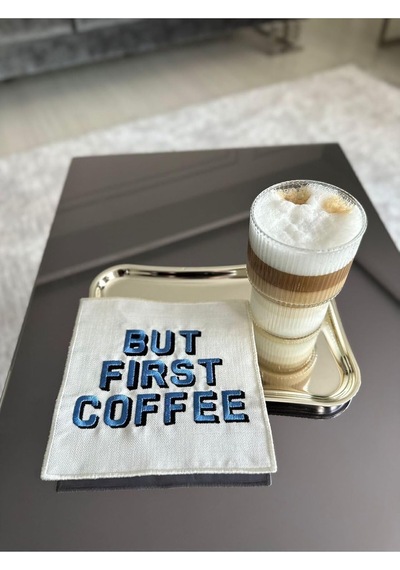 But First Coffee Desenli Kokteyl Peçete Diğer