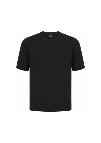 Classics Men Turbulance Slim Fit Erkek Kısa Kol Triko Tişört 7675 Siyah