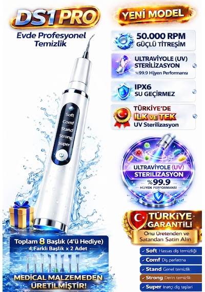 Deepsurge Şarj Edilebilir Diş Taşı Tartar ve Leke Temizleme Cihazı