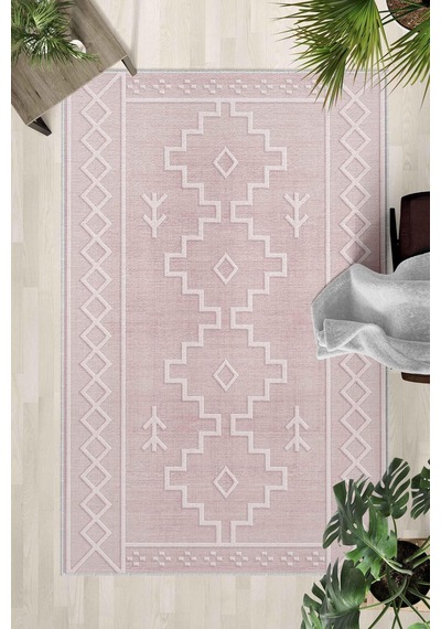 Kaymaz Taban Yıkanabilir Halı Mutfak, Salon, Yatak Odası İçin Modern Dijital Baskı Halı Slnhal110 - 470 Çok Renkli