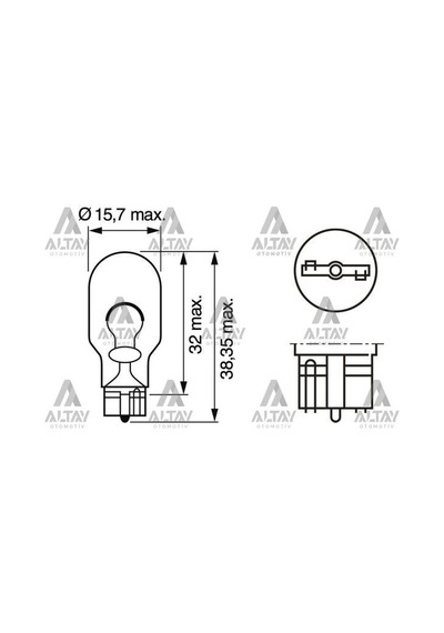 Ampül Eco 12v Büyük Dipsiz 16w - W16w Sinyal Ve Fren Ampülü Dipsiz 67 Oem No:1987302821