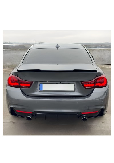 Bmw 4 Serisi Coupe F32 Uyumlu M4 Stil Bagaj Spoileri - Parlak Siyah Piano Black Plastik Spoyler 2014-2020 2 Kapılı