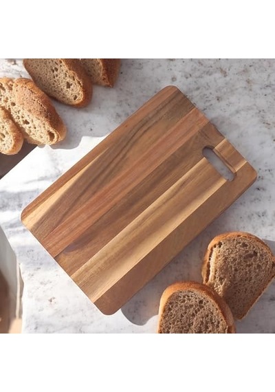 Akasya Kesme Tahtası Antibakteriel Yıkanabilir Doğrama Tahtası Dikdörtgen 28x18cm Antibakteriyel Ve Yıkanabilir Diğer