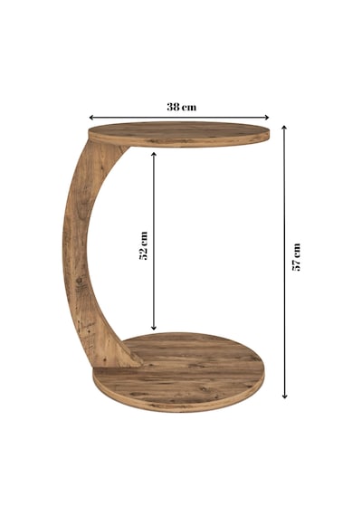 Tekerlekli C Tasarım Atlantik Çam Yan Sehpa Modern Hareketli Orta Sehpa Salon Ve Oturma Odası Masası Atlantik Çam