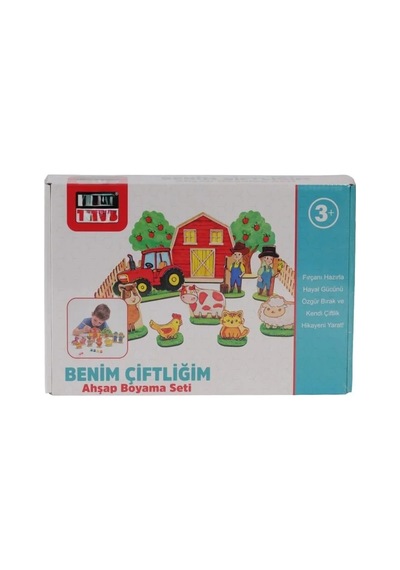 Ahşap Boyama Seti 1 Adet Çiftlik Temalı Eğlenceli Aktivite