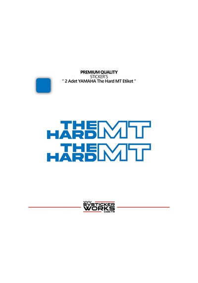 Yamaha The Hard Mt Sticker Yüksek Kalite Folyo 2 Adet Sticker Etiket 20495541