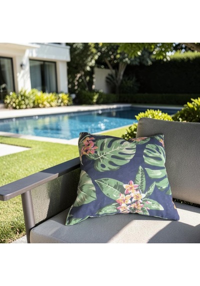 Kırlent Yastık Minder Yaprak Desen 2 Adet 35x35 35 x 35