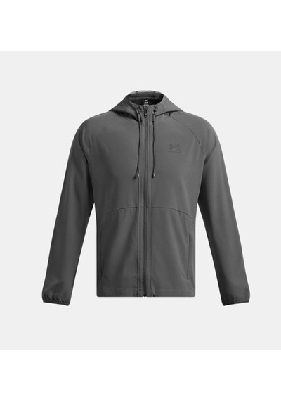 Under Armour Ua Vibe Woven Jacket Mens Castlerock / / Black 6003001-025 Gri