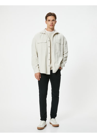 Koton Skinny Fit Kot Pantolon - Michael Jean Siyah 5wam40031nd Siyah