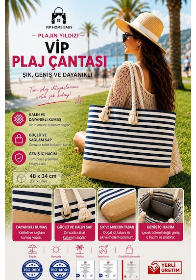 Plaj Çantası Vip Çanta El Ve Omuz Çantası Piknik Çantası-zebra Desenli