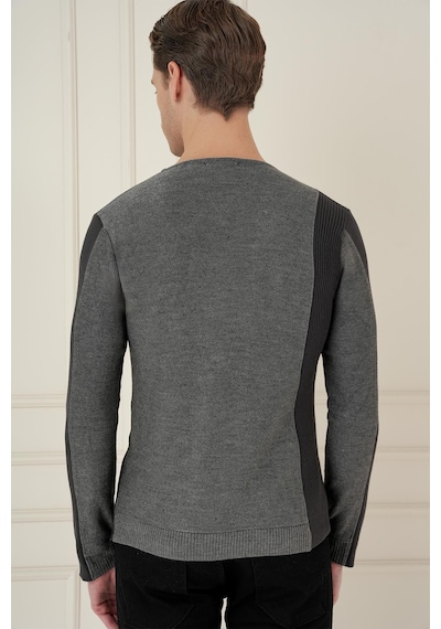 Efor Tr 871 Slim Fit Antrasit Klasik Triko Antrasit