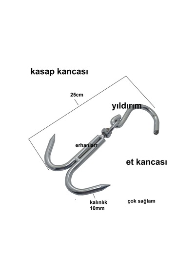 Et Kancası Kasap Kancası Kalın Saglam