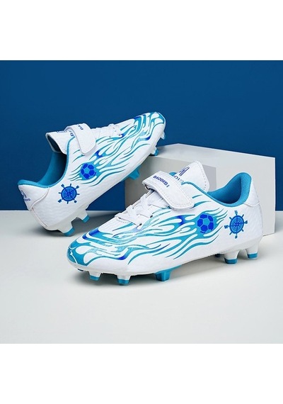Snapbuy Blue Ocean Spor Futbol Ayakkabısı Krampon Beyaz - Mavi