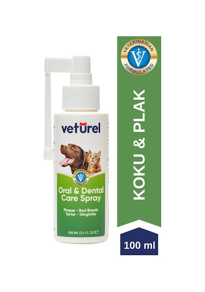 Veturel Kedi Ağız Bakımı Köpek Ağız Kokusu Diş Eti Yarası Bakım Spreyi 100 ML