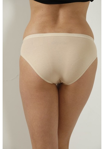 Elegant Kadın Beyaz Bambu Bikini Külot 4'lü Beyaz-siyah-ten