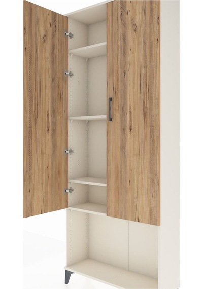 Arges Dolap 4 Raflı 2 Kapaklı 88x30x221 Aytaşı-çam Aytaşı