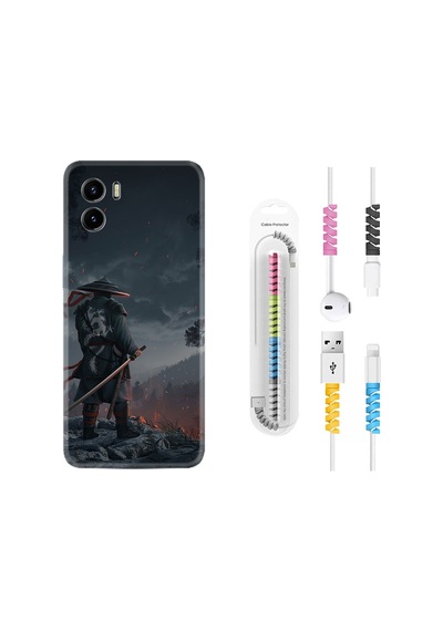 Vivo Y15S Kılıf Kablo Koruyuculu Warrior 1653