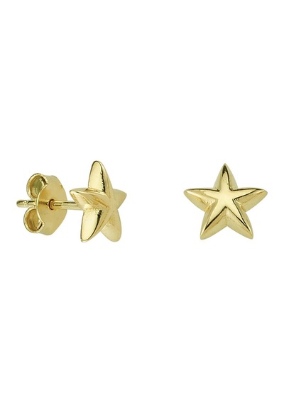 Goldkupe 14 Ayar Sade Yıldız Küpe 1,20 Gr-657