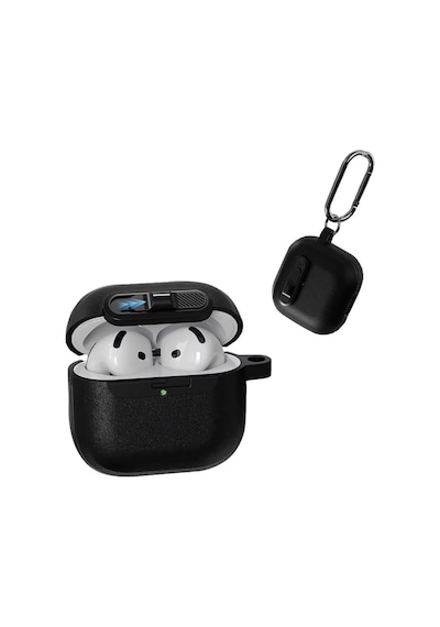 Samsung Galaxy Buds 3-pro-3 Fe İçin Horizontal-lock Kulaklık Kılıfı Çizilme Ve Darbe Önleyici Buds 3 Pro Koruyucu Elde Rahat Tutuş Sağlayan Kaydırmaz Kenar Tasarımlı Buds 3 Pro Kılıfı Siyah