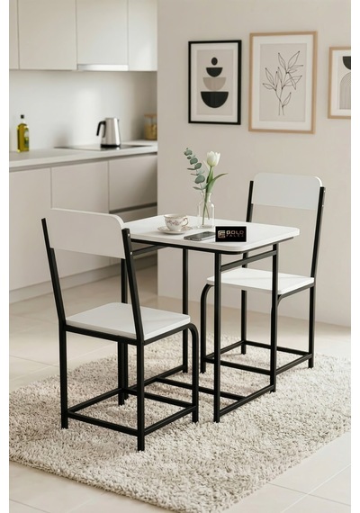Northcity Minör Mutfak Masası Takımı Suntalam Beyaz 72x52 Antik - Beyaz