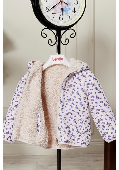 Benitto Kids Çift Taraflı Kız Bebek Çocuk Mont 51344 Mor