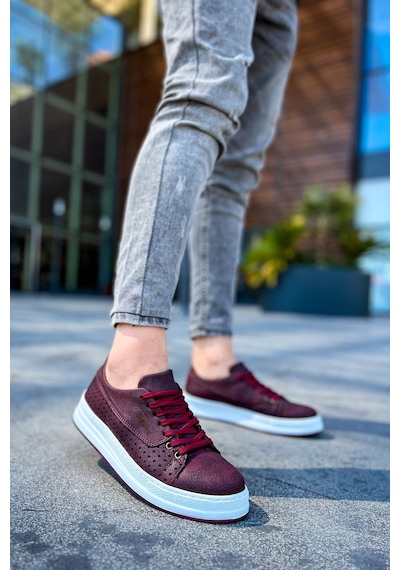 Ch043 Cbt Cowien Erkek Ayakkabi Bordo Bordo