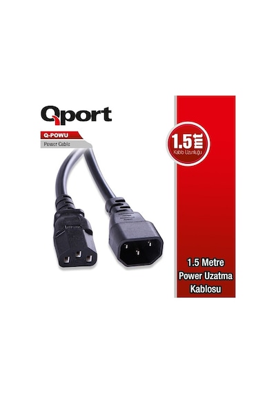 Qport Q-Powu 1.5Metre Monitör Ara Power Kablosu
