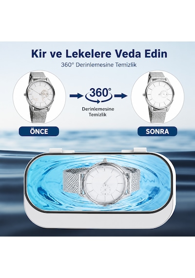 Dijital Ultrasonik Temizleyici Gözlük Takı Saat Diş Plağı Temizleme Cihazı 220v Ultrasonik Yıkama Makinesi