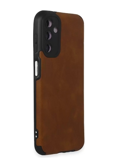 Newface  Samsung  Uyumlu Galaxy M14 5g Kılıf Loop Deri Silikon - Kahverengi