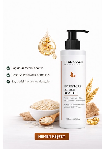 Pure Saach Professional Biorestore Peptide Shampoo 400 ML