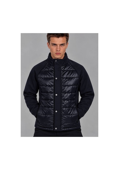 Hk Premium Slim Fit Prada Kumaş Şişme Desenli Mont Lacivert