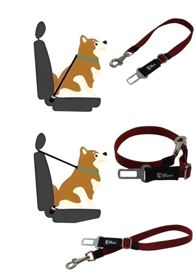 Evcil Hayvan Araç Emniyet Kemeri Kedi Köpek Oto Tasması Kırmızı