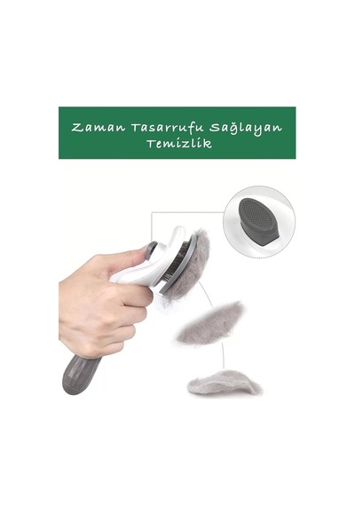 Kedi Köpek Tarağı Otomatik Temizlenen Tuşlu Evcil Hayvan Fırçası Kedi Köpek Tüy Kıl Toplama Tarağı